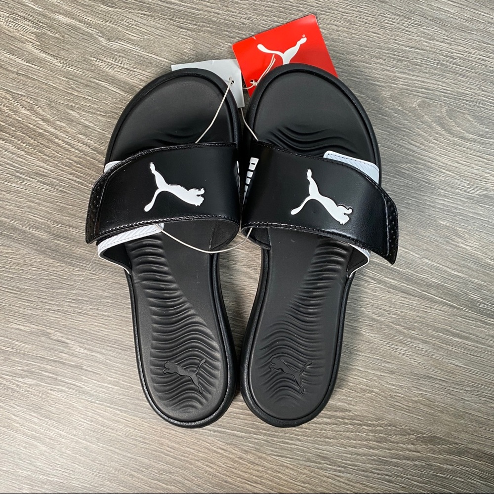 Puma Flip Flop Sandals Black Size 8 Adjustable Fit